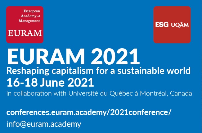 مؤتمر EURAM " إعادة تشكيل الرأسمالية من أجل عالم مستدام"